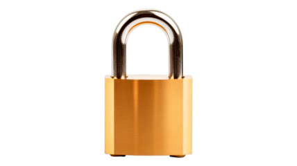 Padlock isolated on transparent png background. Generative ai