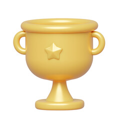 cup gold 3D Illustration