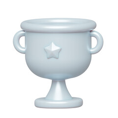 cup silver 3D Illustration