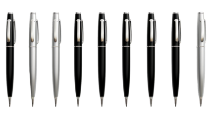 Pens isolated on transparent png background. Generative ai