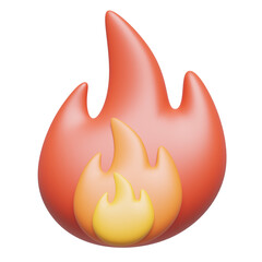 fire red 3D Illustration
