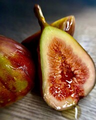 figs on a wooden board
