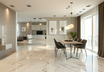 Fototapeta premium Modern interior dining room
