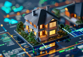 Obraz premium Real estate model 3d