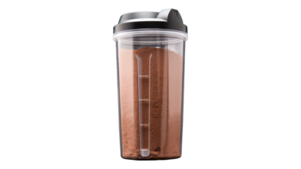 Protein Shaker isolated on transparent png background. Generative ai