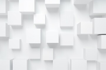 White minimalistic geometric abstract background with seamless dynamic square suit for corporate, business, wedding art display products blank