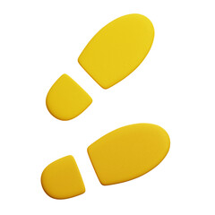 Footstep 3D Illustration