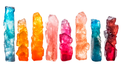 Rock Candy isolated on transparent png background. Generative ai