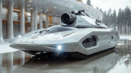 Futuristic Modern Tank With Sleek