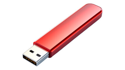 Usb Flash Drive isolated on transparent png background. Generative ai