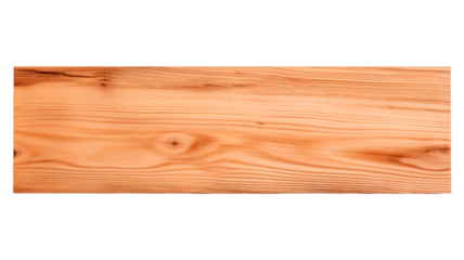 Wood Plank isolated on transparent png background. Generative ai