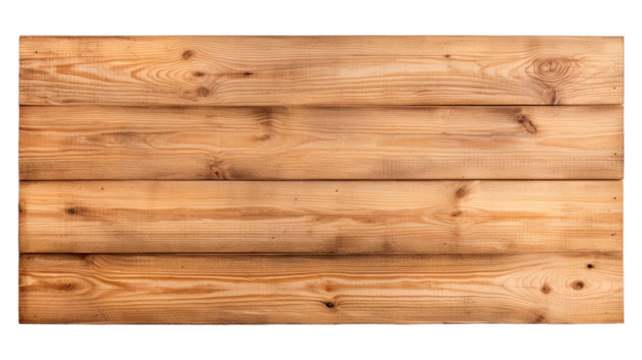 Wood Plank isolated on transparent png background. Generative ai