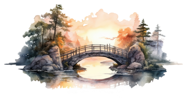 PNG Architecture outdoors nature bridge.