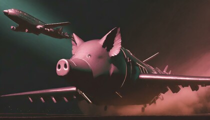 Neon Pig Skirmish: Battle of the Future Amidst Past Skies