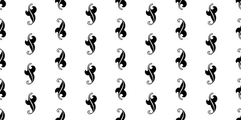 Seamless pattern simple retro design elements black and white vector background paper textile wallpaper