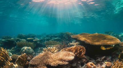 Oceano com  corais - wallpaper HD