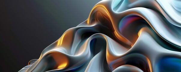 Colorful Abstract Fluid 3D Background.