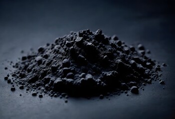 closeup image of a charcoal or black mud mask create with ai