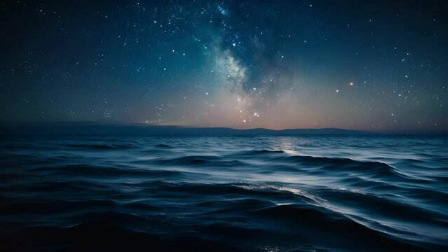 Watch as the stars le above the endless expanse of water lulled to sleep by the soothing symphony of the ocean. .