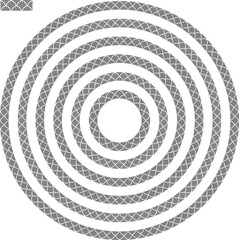 Art Deco round circular border frame in a range of various sizes.