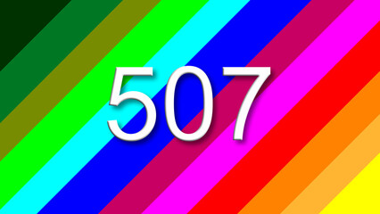 507 colorful rainbow background year number