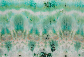 abstract pattern on silk fabric texture in green tones