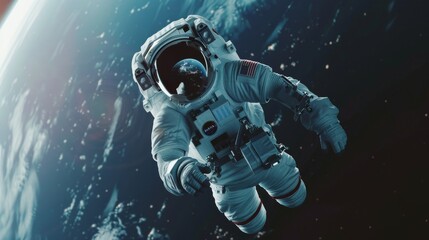Astronaut Floating in Space Adventure