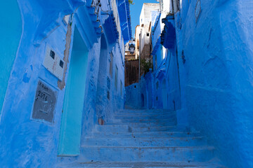 Glimpses of the blue city of Chefchaouen in Morocco