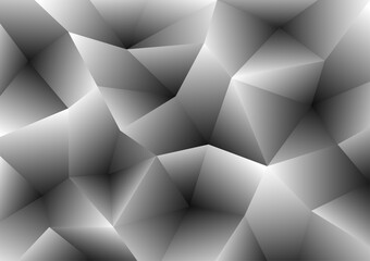 Obraz premium Black and White Grey Polygonal