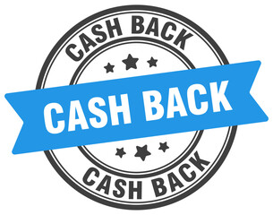 cash back stamp. cash back label on transparent background. round sign