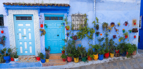 Glimpses of the blue city of Chefchaouen in Morocco