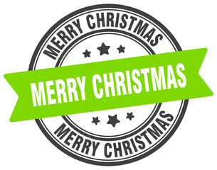 merry christmas stamp. merry christmas label on transparent background. round sign