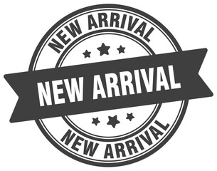 new arrival stamp. new arrival label on transparent background. round sign