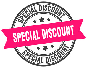 special discount stamp. special discount label on transparent background. round sign