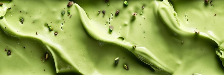 Green Tea Matcha Ice Cream Close-Up