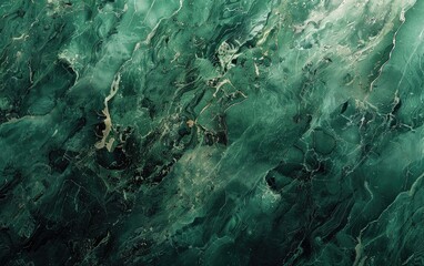 Rich, deep green textured marble surface.