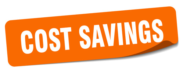 cost savings sticker. cost savings label
