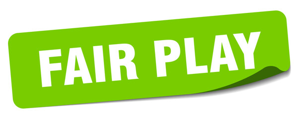 fair play sticker. fair play label