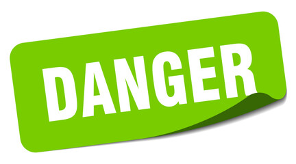 danger sticker. danger label