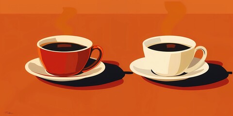 a cup of coffee, a poster background image of a coffee cup, coffee beans