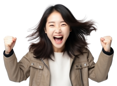 PNG Laughing adult excitement aggression.