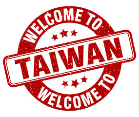 Welcome to Taiwan stamp. Taiwan round sign