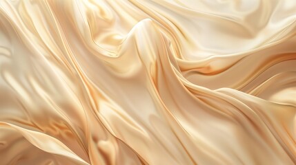 Fototapeta premium An abstract biege curved silk texture. Wavy fluid modern deluxe background.