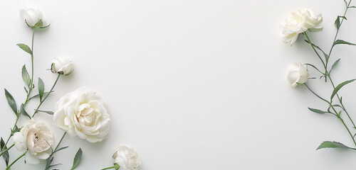 Pristine solid white background, offering a pure and tranquil space  ample copy space for honoring mothers on Mother's Day.