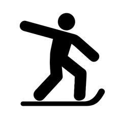 Snowboarding Icon - Vector Illustration of Winter Sports Adventure for Web, App, Print, and Design Projects