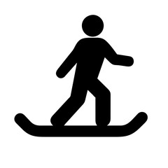 Snowboarding Icon - Vector Illustration of Winter Sports Adventure for Web, App, Print, and Design Projects