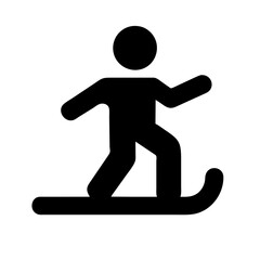 Snowboarding Icon - Vector Illustration of Winter Sports Adventure for Web, App, Print, and Design Projects