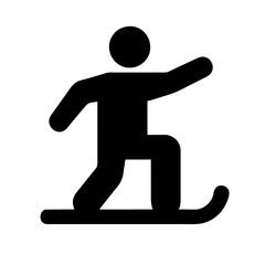 Snowboarding Icon - Vector Illustration of Winter Sports Adventure for Web, App, Print, and Design Projects