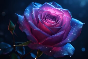 pink rose with water drops