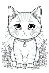 Obraz premium black and white cat